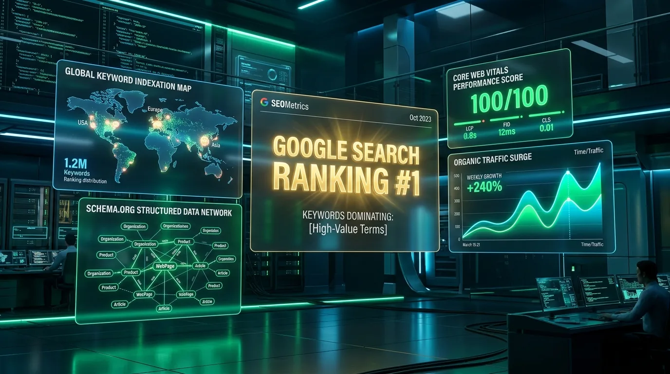 Google Sıralama #1, Core Web Vitals ve Teknik SEO Mimarisi